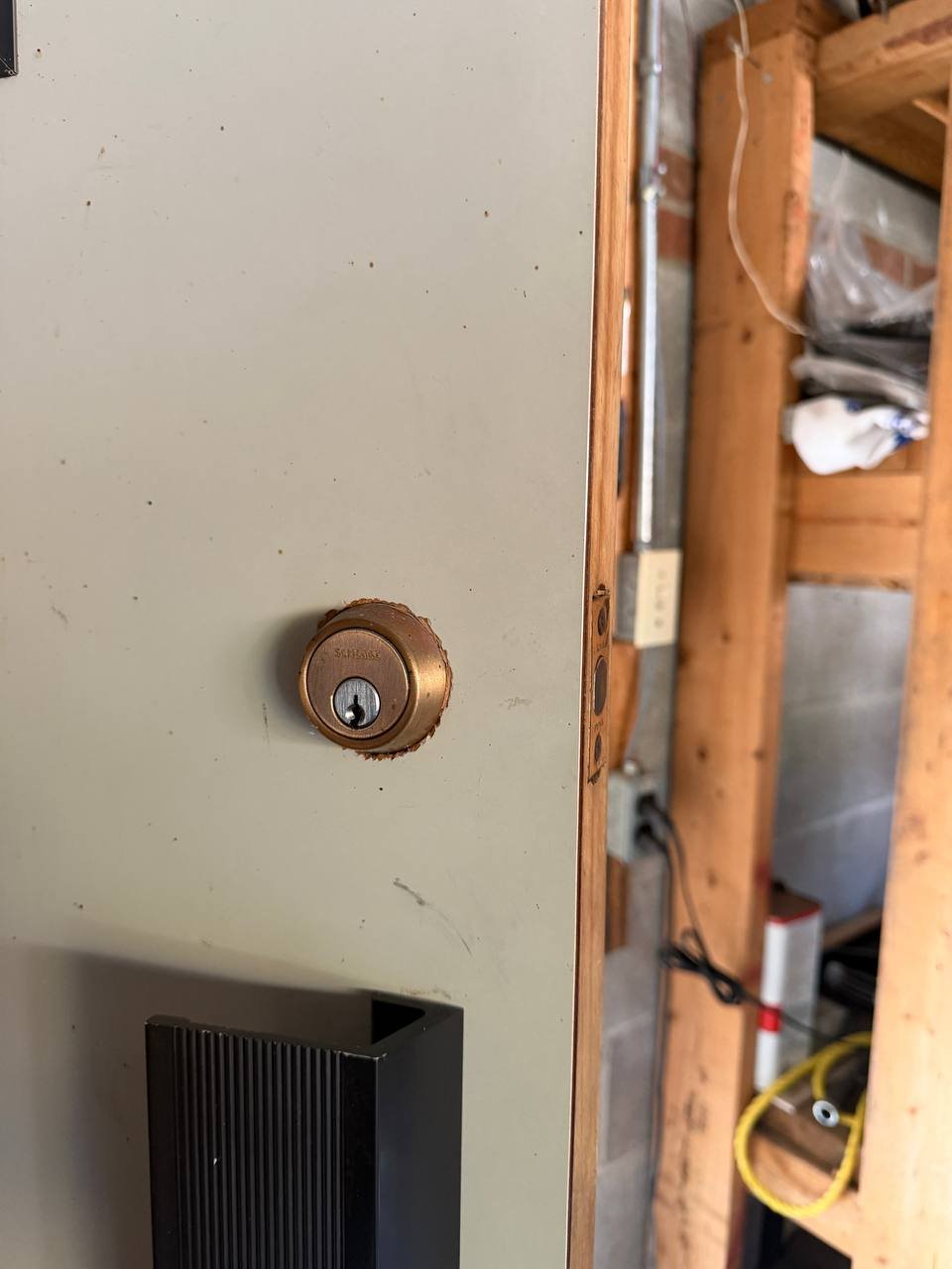 Before photo: Commercial and Residential Lock Replacement in Vaughan